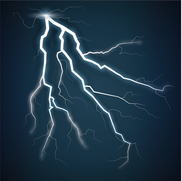 暴风雨与闪电隔绝透明图片下载