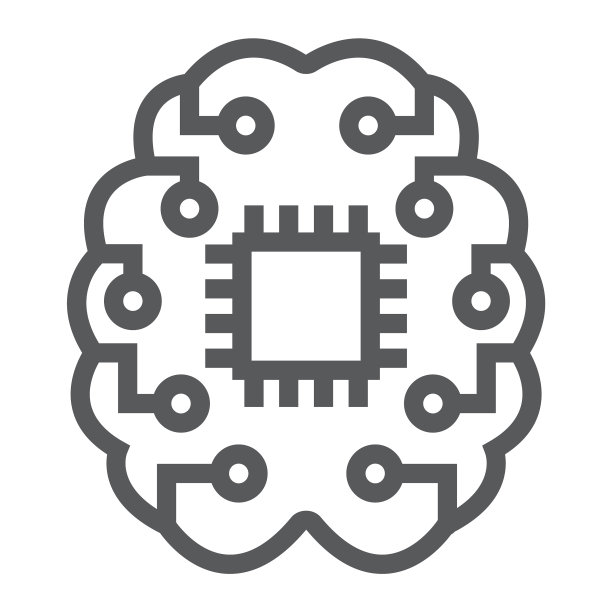 机器思考线性图标数据分析图片下载
