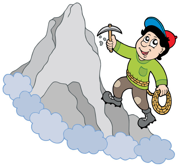 山上的攀岩者图片下载