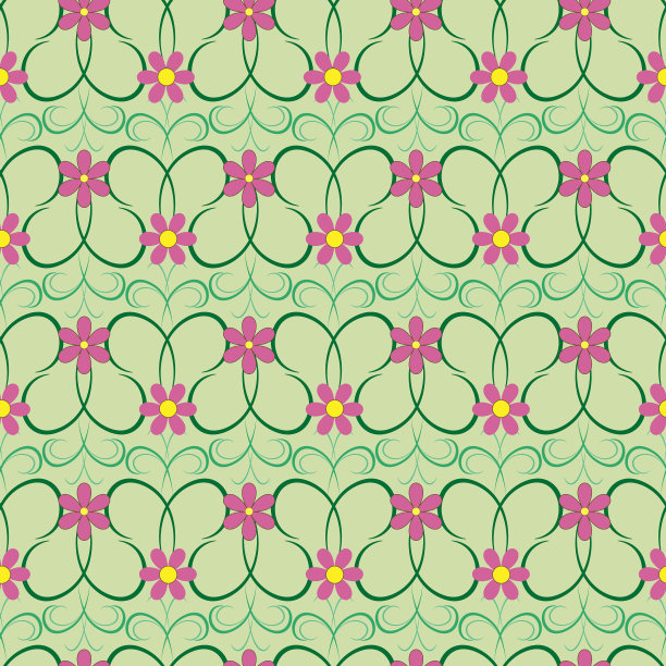 摘要花卉无缝图案图片下载