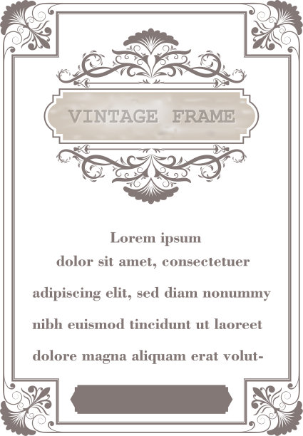 复古风格的装饰框架图片下载