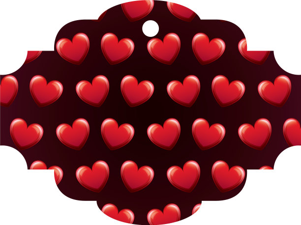 优雅的框架与心形图案的背景图片下载