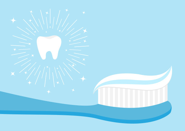 健康牙齿图标设置牙刷与牙膏图片下载