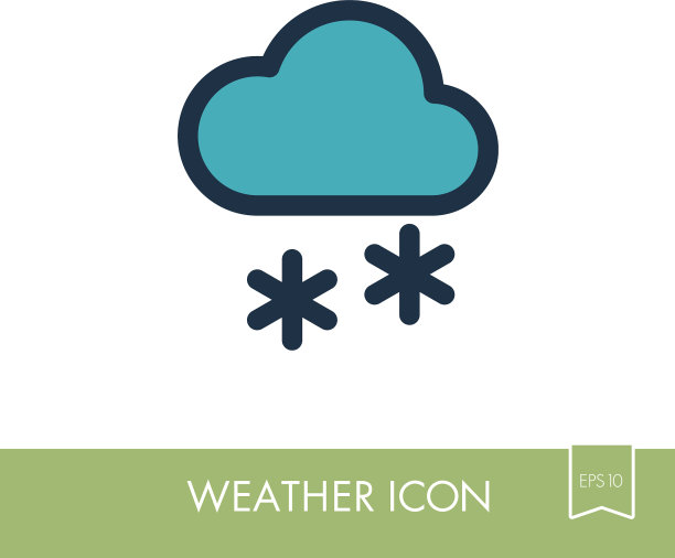 云朵雪雨气象天气图标图片下载