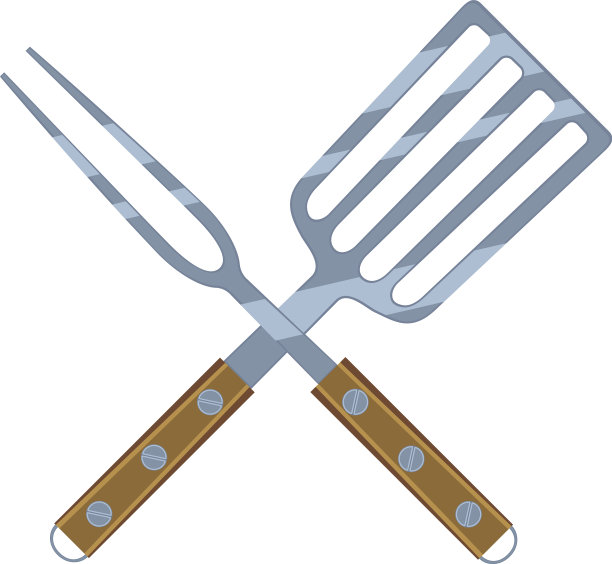 彩色卡通烧烤叉叉叉叉十字图片下载