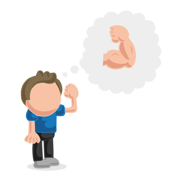 手绘的男人站在梦中图片下载