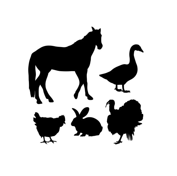 动物剪影图片下载