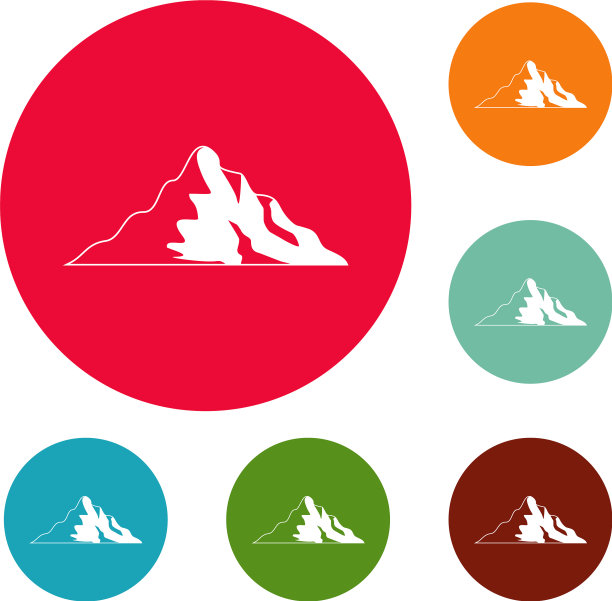 雪山图标圈设置图片下载