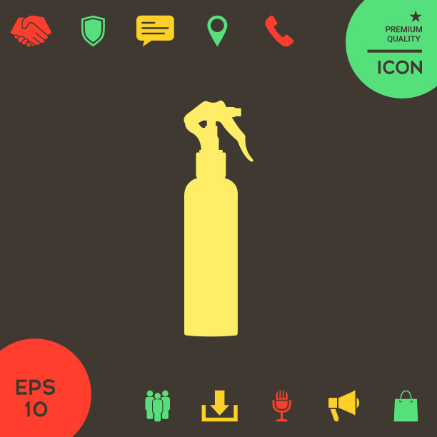 喷雾瓶的轮廓图片下载