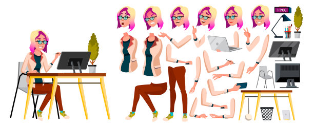 办公室职员女人快乐的职员仆人图片下载