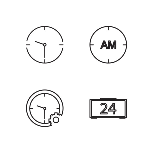 时间大纲图标集图片下载