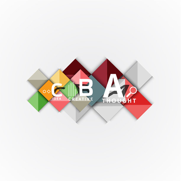 抽象几何选项信息图形横幅ab图片下载