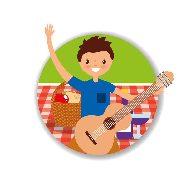 快乐的人野餐图片下载