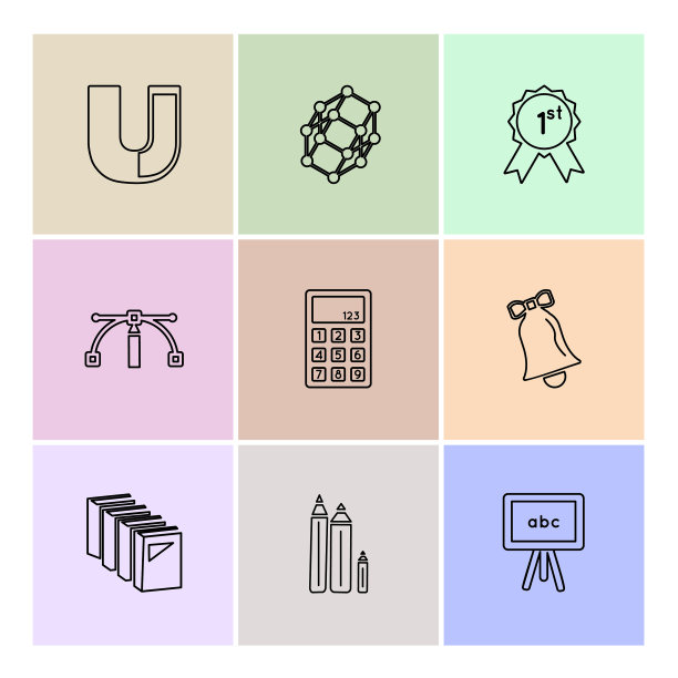 几何科学教育研究eps图标图片下载