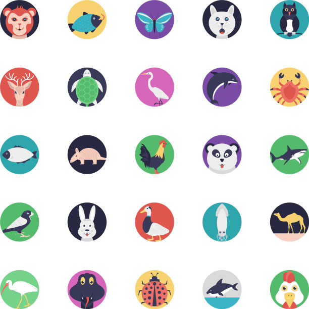 海洋生物和动物的图标图片下载