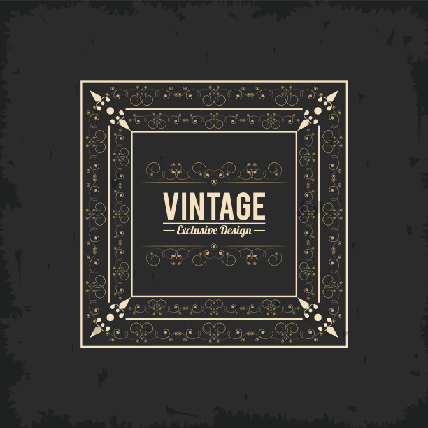 复古独家设计豪华金色花卉图片下载