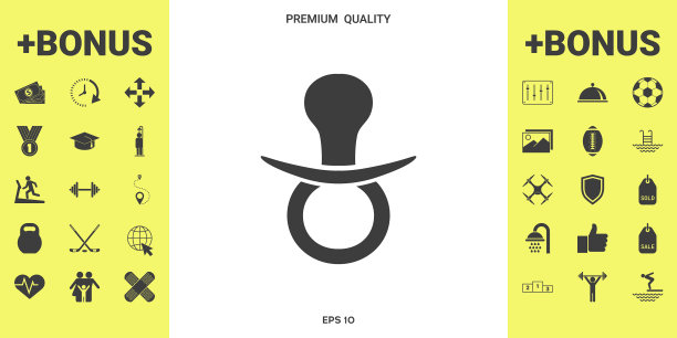 婴儿奶嘴图标图片下载