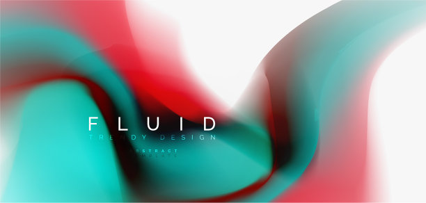颜色流动波浪时尚液体设计模板图片下载