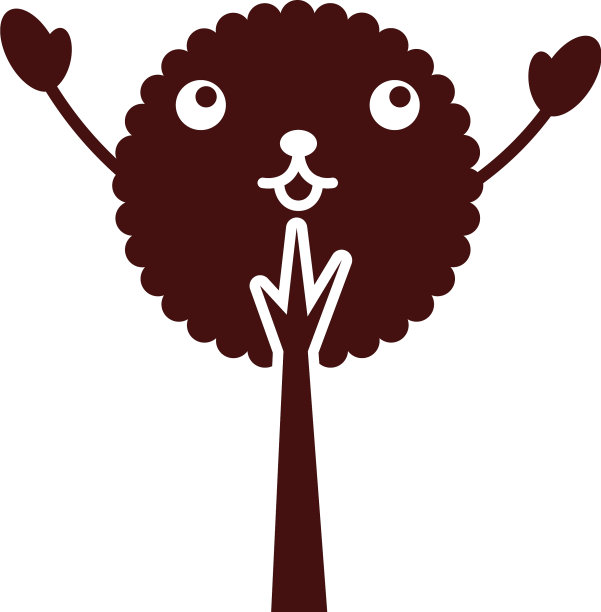 卡哇伊树森林天然露营树叶图片下载