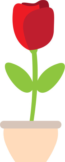 花盆上可爱的玫瑰图片下载