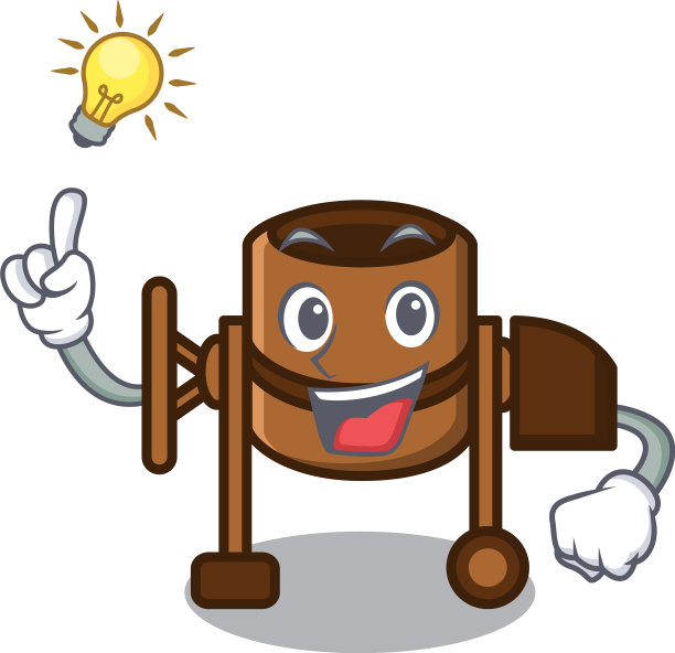 对混凝土搅拌机吉祥物卡通有什么想法图片下载