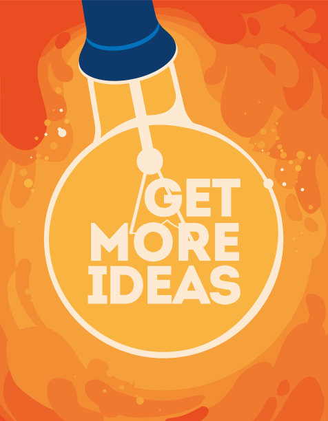灯泡与辉光得到更多的想法概念海报图片下载