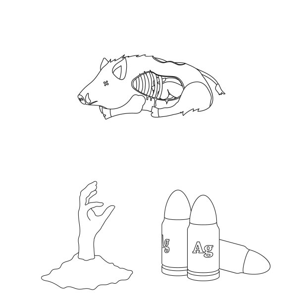 僵尸和属性概述图标集图片下载