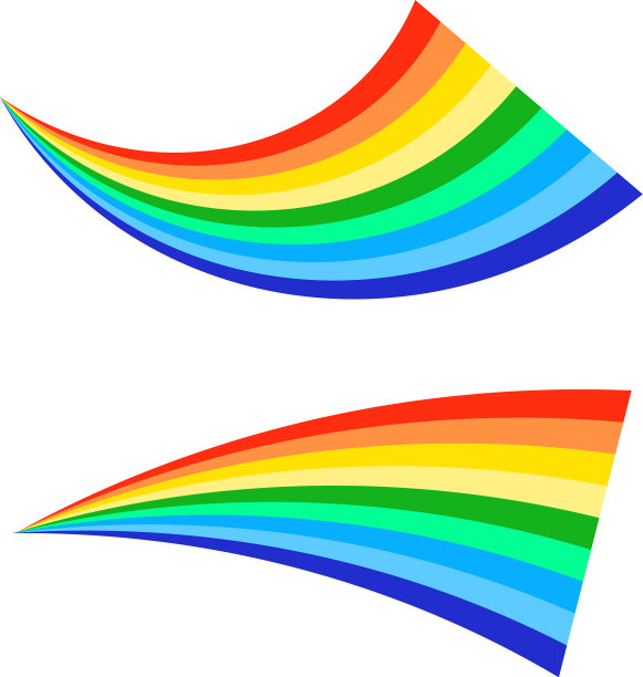 彩虹图标上的白色背景平图片下载