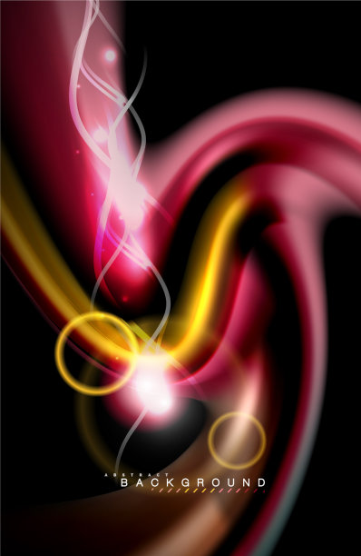 颜色闪亮的灯光效果上的黑色液体风格图片下载