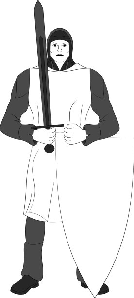 手持盾牌和宝剑的骑士图片下载