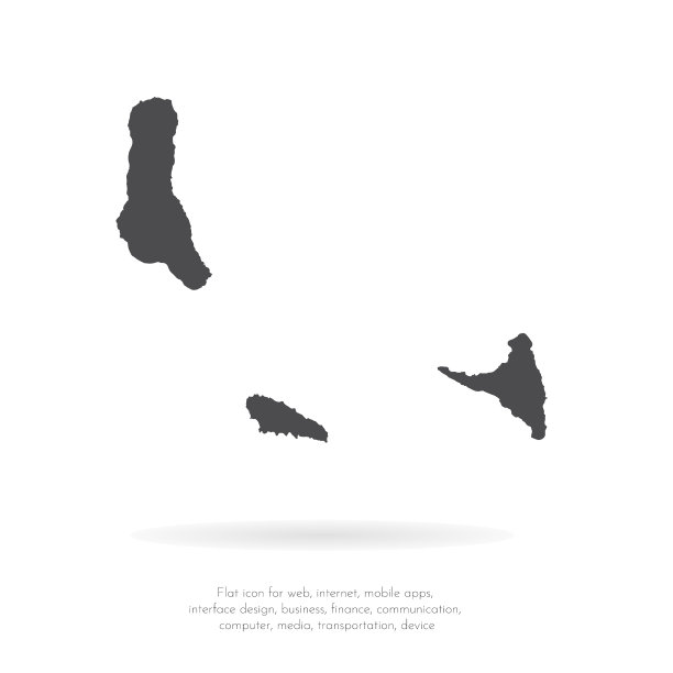 地图科摩罗孤立的黑色图片下载