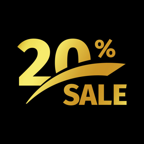 黑色banner，20%折扣促销图片下载