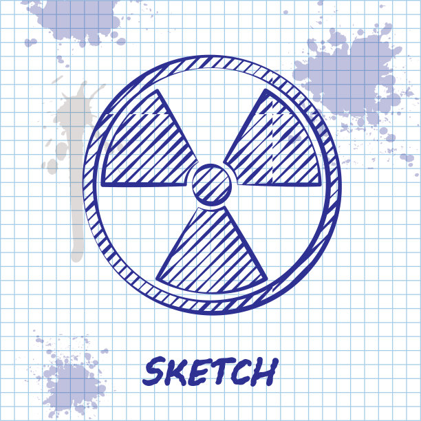 素描线放射性图标隔离在白色图片下载