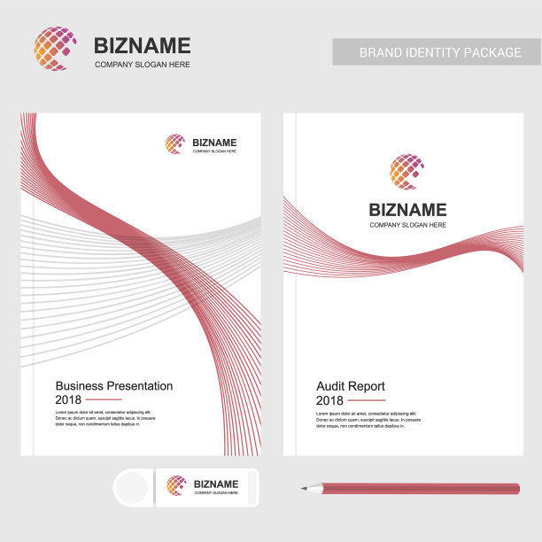 宣传册设计与公司文具图片下载