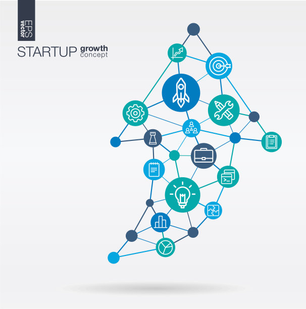 启动集成细线图标图表图片下载