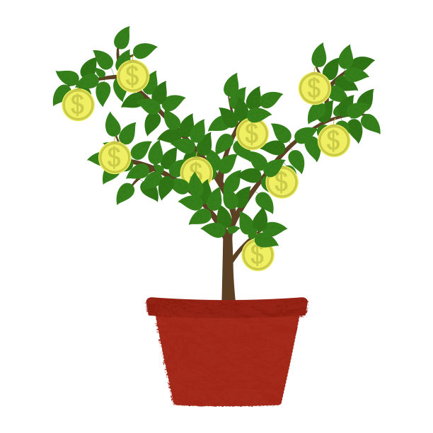 花瓶硬币树图片下载