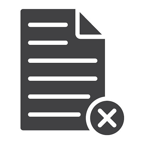 删除文档字形图标Web和移动图片下载