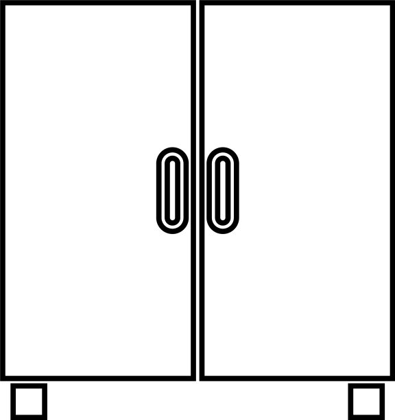 橱柜或橱柜的黑色图标图片下载