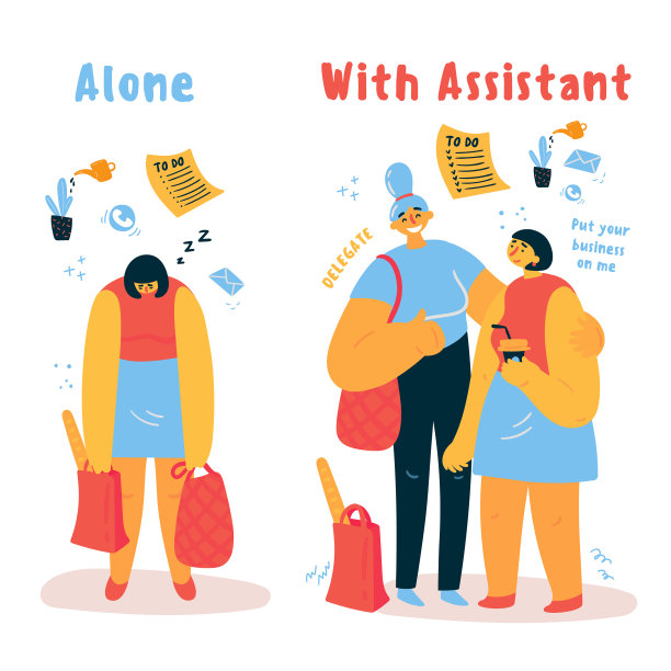 疲惫的女人向私人助理寻求帮助图片下载