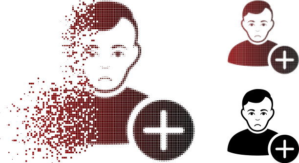 不愉快的分解像素半色调用户添加图片下载