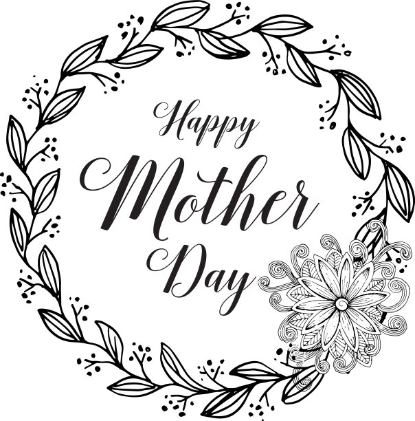 母亲节快乐背景花设计图片下载