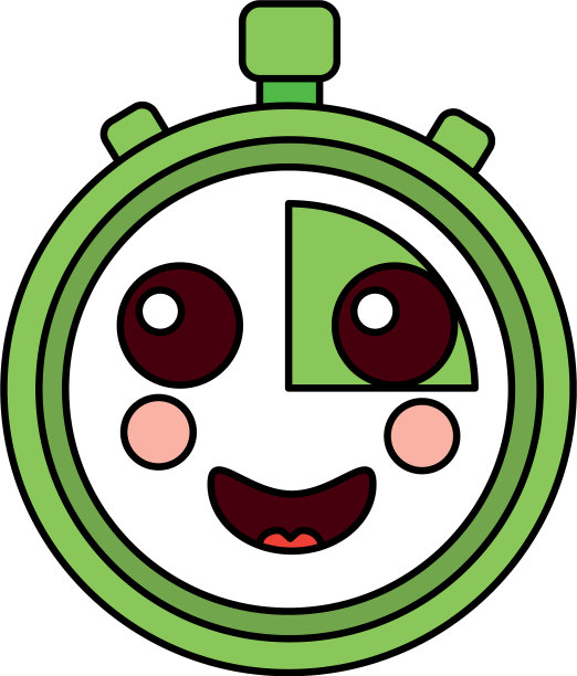 天文钟卡哇伊图标形象图片下载