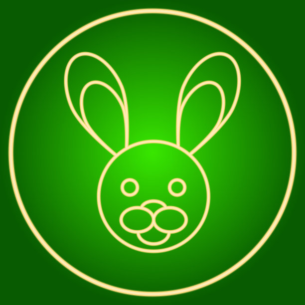 兔子的头，霓虹圈里的兔子图片下载