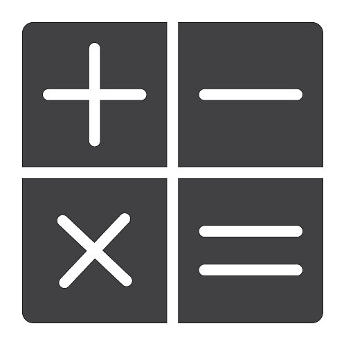 计算器字形图标Web和移动计算图片下载