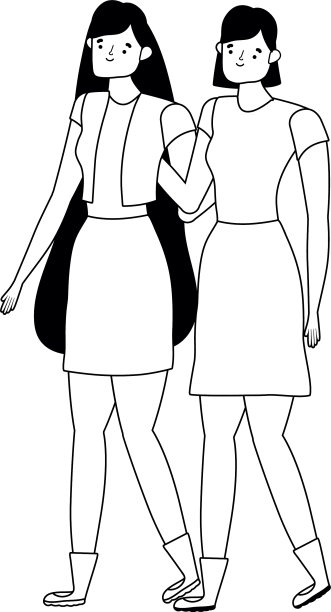 孤立的女性设计图片下载