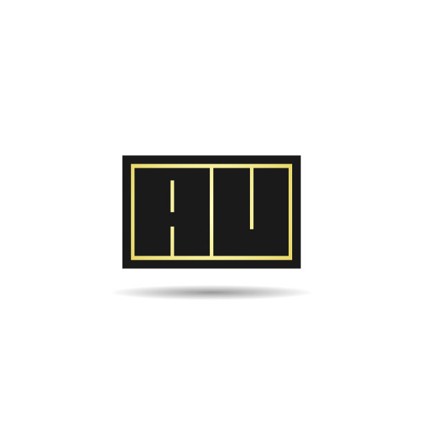 首字母AU标志设计模板图片下载