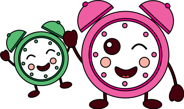 时钟卡哇伊图标形象图片下载