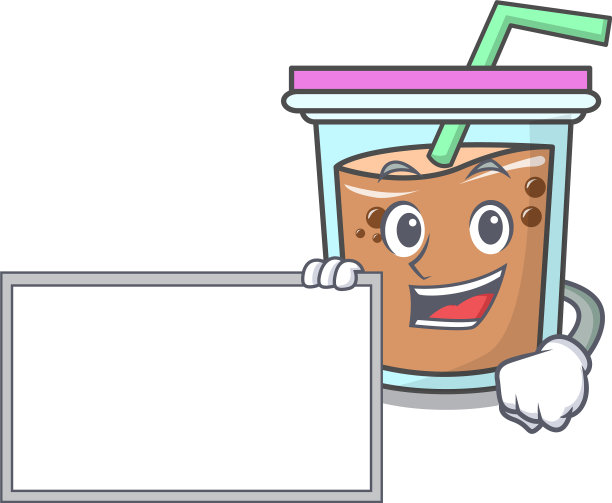 用板奶茶人物卡通图片下载