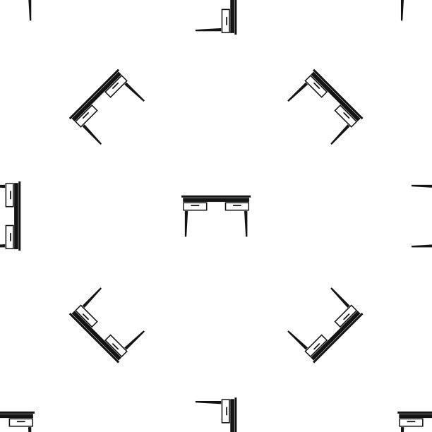 木桌花纹无缝黑色图片下载