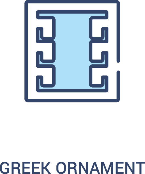 希腊装饰概念2彩色图标简单线条图片下载